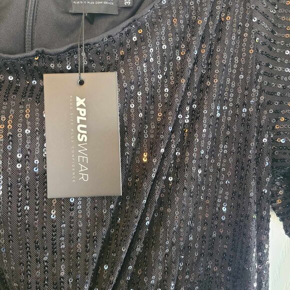 Black Sequin Dress - Jersey Material - Never Worn - Picture 4 of 4